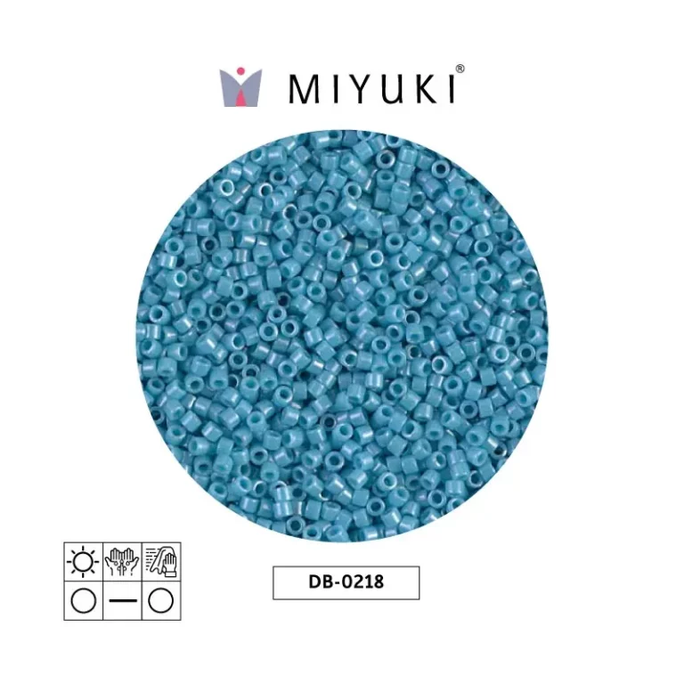 Miyuki Delica Opaque Medium Turquoise Blue Luster