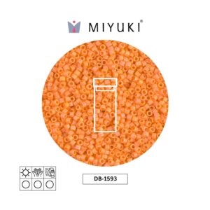 Miyuki Delica Matte Opaque Mandarin AB