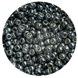 Mostacilla Japonesa Round  11/0 Metallic Dark Silver