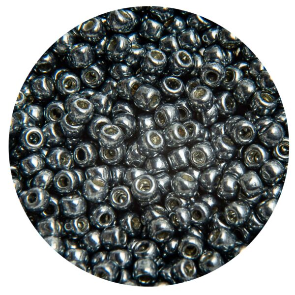 Mostacilla Japonesa Round  11/0 Metallic Dark Silver