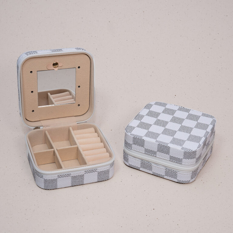 Organizador Joyero Cuadrado 10 X 10 Cms Escoces 10x10 cms