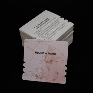 Etiqueta Carton Pulsera Paq*100 Unid Decorado + Tips FR-107