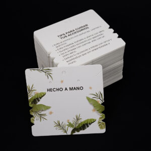 Etiqueta Carton Pulsera Paq*100 Unid Decorado + Tips FR-108