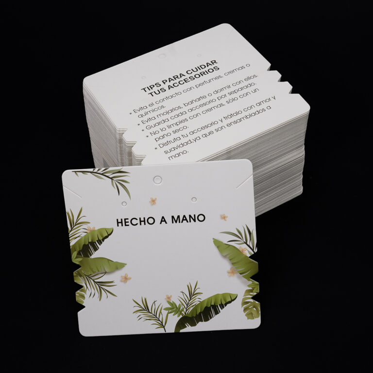 Etiqueta Carton Pulsera Paq*100 Unid Decorado + Tips FR-108