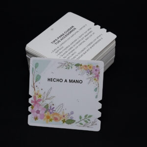 Etiqueta Carton Pulsera Paq*100 Unid Decorado + Tips FR-111