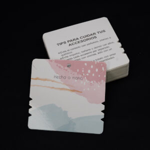 Etiqueta Carton Pulsera Paq*100 Unid Decorado + Tips FR-156