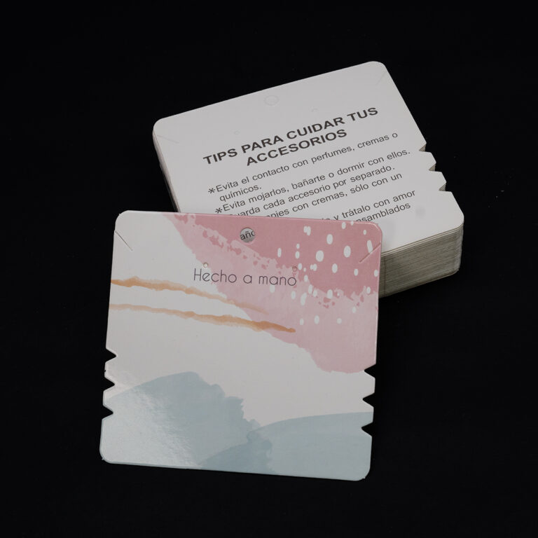 Etiqueta Carton Pulsera Paq*100 Unid Decorado + Tips FR-156