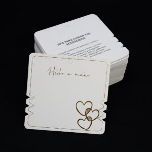 Etiqueta Carton Pulsera Paq*100 Unid Decorado + Tips FR-161