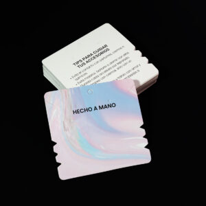 Etiqueta Carton Pulsera Paq*100 Unid Decorado + Tips FR-132