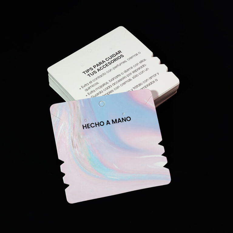 Etiqueta Carton Pulsera Paq*100 Unid Decorado + Tips FR-132