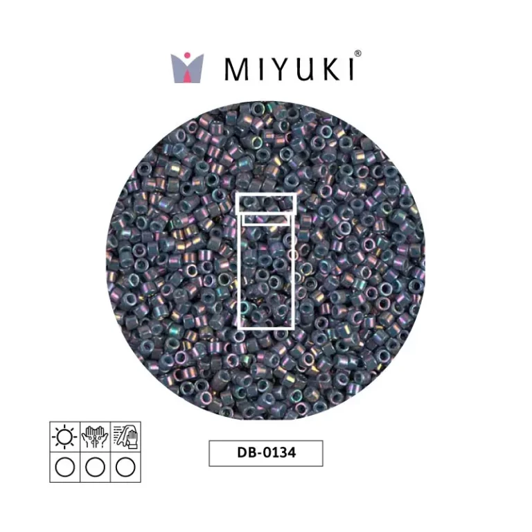 Miyuki DelicaOpaque Purple Grey Rainbow Luster DB0134