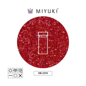 Miyuki Delica Color Lined Scarlet DB2374