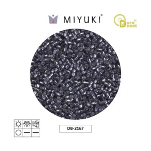 Miyuki Delica Silver Blue Duracoat DB2167