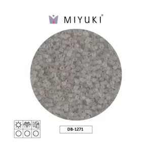 Miyuki Delica Matte Transparent Grey Mist DB1271