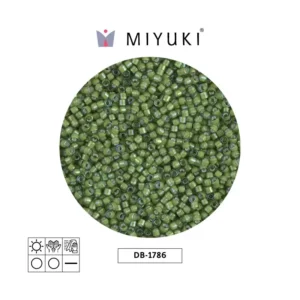 Miyuki Delica White Lined Light Green AB DB1781