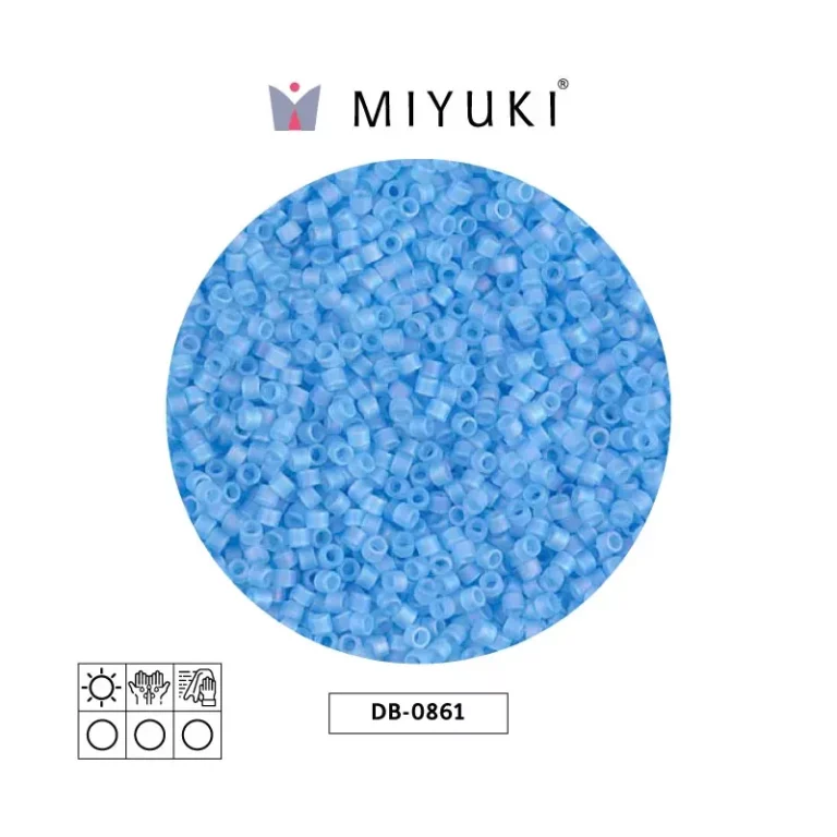 Miyuki Delica Matte Transparent Aqua AB DB0861