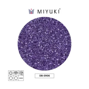 Miyuki Delica Sparkling Purple Lined Crystal DB0906