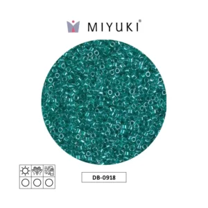 Miyuki Delica Sparkling Oscuro Azul Verde Forrado Cristal DB0918