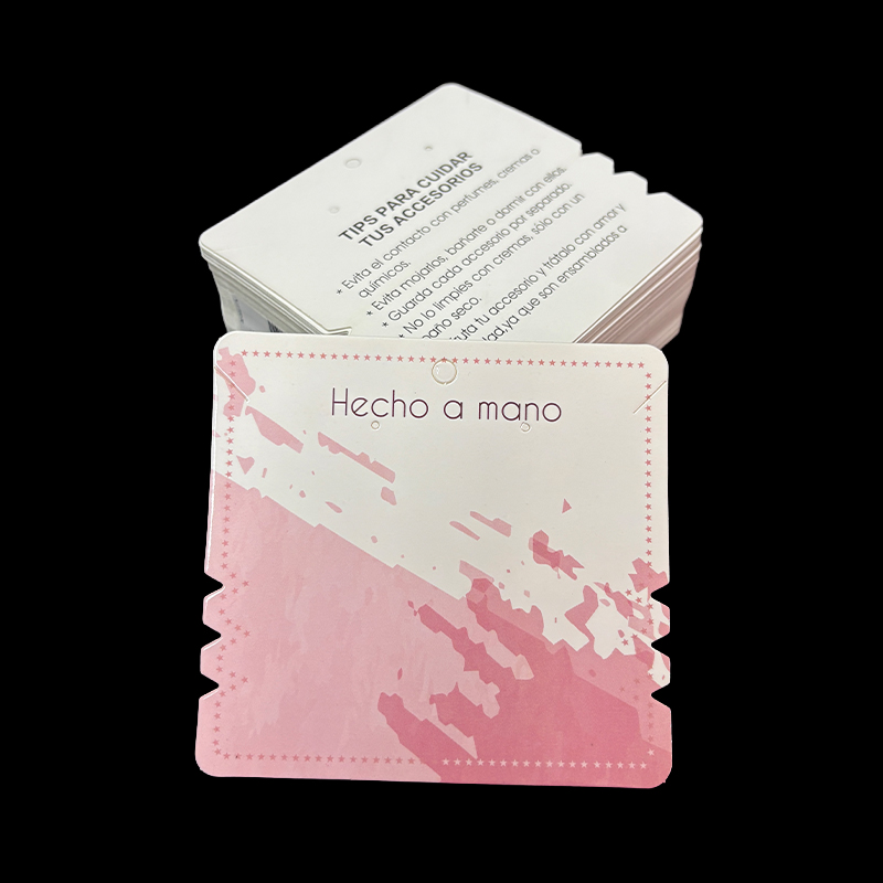 Etiqueta Carton Pulsera Paq*100 Unid Decorado + Tips FR-158