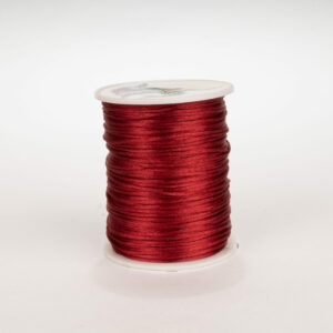 Cordon Seda Delgado 1mm Rojo Oscuro