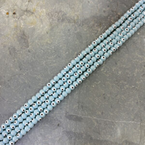 Cristal Ojo Turco Vidrio 6 mm  Azul Claro Perlado Ojo Turco Vidrio 6 mm  Azul Claro Perlado