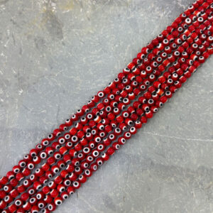 Cristal Ojo Turco Vidrio 6 mm Rojo Ojo Turco Vidrio 6 mm Rojo