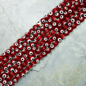 Cristal Ojo Turco Vidrio 8 mm Rojo Ojo Turco Vidrio 8 mm Rojo
