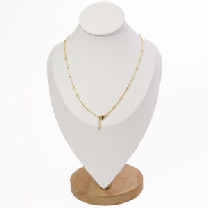 Cadena Rhodium Balines Md Terminada Dorado Rhodium