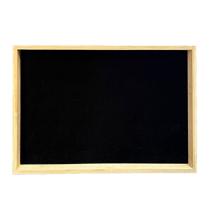 Exhibidor Madera Rectangulo Anillos Gamuza