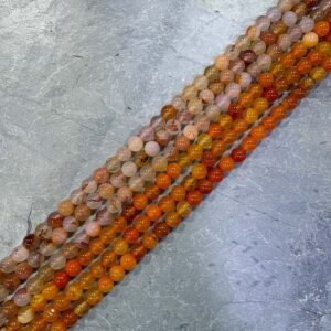 Piedra Natural Agata Naranja Piedra Natural Redonda 8 mm