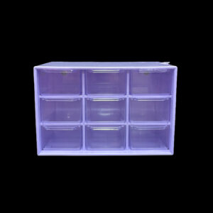 Organizador Plastico Cajones X9 Lila 18x12cm x9,5 DABE-125L